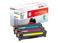 Agfaphoto - 3 Pakker - Gul, Cyan, Magenta - Kompatibel - Tonerkassett - For Canon I-Sensys Mf623, Mf628, Mf8230, Mf8280  Hp Laserjet Pro 200 M251, 200 M276, Mfp M276