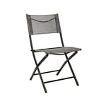 HOMECALL - Chaise de jardin et de camping pliable en textilène, marron