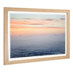 Big Box Art Framed Print of Landscape Fog in The Dawn 2 Design | Wall Art Picture | Home Decor for Kitchen, Living, Dining Room, Bedroom, Hallway, Office, Oak, A2 / 24.5x18 Inch / 62x45cm