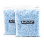 PetSafe Scoopfree Premium Blue Non Clumping Crystal Cat Litter, Reusable Tray Litter, Odour Control, Low -Tracking, 99 percent Dust - Free, 2 - Pack – 2 kg per Bag