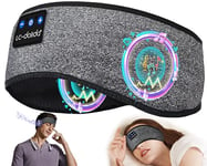 LC-dolida Bandeau Ecouteurs pour Dormir Bandeau Bluetooth, Original Bandeau écouteur de Musique pour Hommes Femmes,Bandeau Bluetooth Sommeil avec Ultra-Fins HD Stéréo pour Sport,Dormir,Voyage