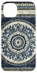 Coque pour iPhone 14 Plus Preppy Chinoiserie Bleu et Blanc Esthétique Floral