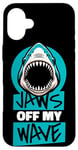 Coque pour iPhone 16 Plus Jaws Off My Wave Requin baleine Blanc