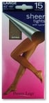 Pretty Legs Sheer Tights Natural Large Hips 42'' to 48'' with Lycra 15 Denier UK