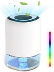 Déshumidificateur Electrique D'Air, Performance Silencieuse, Colorée Avec 7 Led, Arrêt Automatique, Appareil Mini Et Portable Adapté À L'Armoire, À La Salle De Bain Et À La Chambre