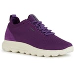 Geox D Spherica A Leather WoMens Purple Trainers - Size UK 5