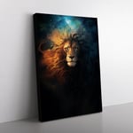 Leo Zodiac Conceptual Art Canvas Print for Living Room Bedroom Home Office Décor, Wall Art Picture Ready to Hang, 76x50 cm (30x20 Inch)