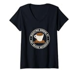 Womens Roasting Greens By Any Beans Necessary For A Coffee Roaster V-Neck T-Shirt