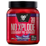 BSN Nutrition N.O.-Xplode Pre Workout Powder Food Supplement, Energy and Focus support with Caffeine, Amino Acids, Vitamin C and Zinc, Purple Power Flavour, 30 Servings, 390 g