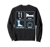 Volleyball Player Eat Sleep Tape Ankles Repeat Volleyball Sweatshirt