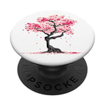 PopSockets Fleur de Cerisier Sakura Japonais PopSockets Support et Grip pour Smartphones et Tablettes