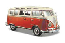 Maisto Model Metalowy Volkswagen Samba Balta Ir-Czerwiny