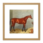 Edward Gilbert Hester Silvio 1877 8X8 Inch Square Wooden Framed Wall Art Print Picture with Mount