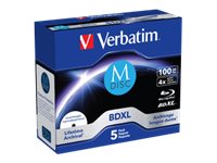 Verbatim M-Disc - 1 Styk Bd-R Xl - 100 Gb 4X - Printbar Overflade For Ink Jet - Cd-Boks