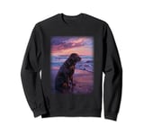 Chocolate Labrador Retriever featuring a Beach Labrador Sweatshirt