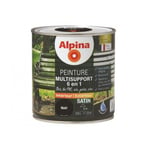 ALPINA - Peinture Alpina Multisupport 6 en 1 Satin 0,5L - Couleur:Noir finition:Satinée