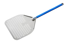 Gi.Metal Azzurra Rectangular Perforated Pizza Peel 33X33 Cm Handle 60 Cm