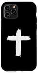 Coque pour iPhone 11 Pro Croix chrétienne symbole religieux Jésus est roi pour toujours