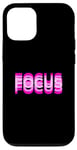 Coque pour iPhone 12/12 Pro Rose FOCUS Illusion d'optique graphique rose