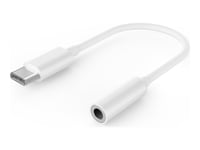 Cablexpert - Usb-C Till Uttagsadapter För Hörlurar - 24 Pin Usb-C Hane Till Mini-Phone Stereo 3.5 Mm Hona - 10 Cm - Vit