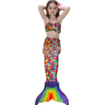 Mermaid Clothing Barnflickor Baddräkt Mermaid Tails Tubklänning Color 110cm