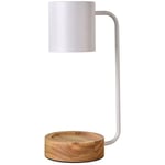 Shmshng - Lampe à Bougie D'aromathérapie en Bois De Chevet à Intensité Variable Et Commutable, Chauffe-Bougie Électrique sans Flamme, Fonte De Bougie