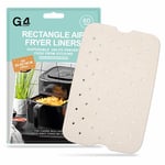 G4GADGET Air Fryer Sheets Rectangle 14 x 20.5cm, 80 Pack - Disposable, Non-Stick, Greaseproof, Parchment Paper