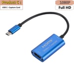 Carte d'acquisition Micro USB 3.0,type-c,HDMI,compatible avec USB 1080P,enregistrement de jeu HD pour Switch,diffusion en direct - Type C-USB 3.1