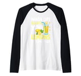 Life gives you lemons sip lemonade Raglan Baseball Tee