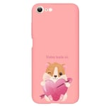 Coque rose Iphone 7 8 et SE 2020 et 2022 hamster coeur avec votre texte