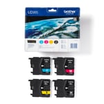 Brother Lc985valbp - 4-Pack - Svart, Gul, Cyan, Magenta - Original - Blister - Bläckpatron - För Brother Dcp-J125, Dcp-J140, Dcp-J315, Dcp-J515, Mfc-J220, Mfc-J265, Mfc-J410, Mfc-J415