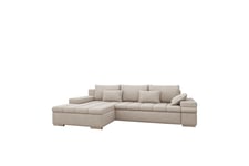 Naoma Sofa med Sjeselong 3-seter - Beige sjeselong