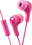 JVC Gumy Plus In Ear Headphones Earphones with Bass Boost Built In Mic - Pink