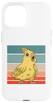 iPhone 15 Yellow bird Cartoonish Simplistic Playful Cockatiel Relaxed Case