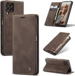 Cases Compatible With Motorola Moto G14 Cases, Premium Thin Leather Mobile Phone Case With Card Slot Stand Flip Flip Cases For Motorola Moto G14 - Coffee