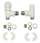 SOMATHERM FOR YOU, Kit thermostatisable 1/2" (15x21) blanc pour sèche-serviette, avec volant manuel et raccord pour tube cuivre 14 mm, installation facile et esthétique soignée