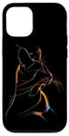 iPhone 12/12 Pro Vibrant Cat Silhouette Line Drawing Beauty Case