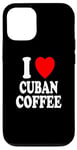 Coque pour iPhone 12/12 Pro I Heart (Love) Café cubain Espresso Colada Cafecito