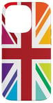 iPhone 14 Pro Rainbow Colors, United Kingdom The Union Jack Flag Case