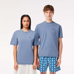 Lacoste Unisex Natural Dyed Jersey T-Shirt in Blue Cotton - Size 2XS