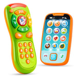 JOYIN Téléphone Jouet pour bébé, Télécommande et Smartphone avec Musique, Jouets Musicaux d'apprentissage Amusants pour bébés, Enfants, garçons ou Filles, Cadeaux d'anniversaire de Noël