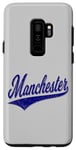 Coque pour Galaxy S9+ Manchester City England Varsity SCRIPT Maillot de sport classique