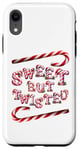 Coque pour iPhone XR Sweet But Twisted. Bâtonnets de canne à sucre d'orge. Noël amusant