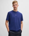 Boss Orange TChup Mens Crew Neck Small Logo T-Shirt - Blue - Size X-Large