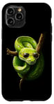 Coque pour iPhone 11 Pro Amoureux Drôles De Python D'arbre Vert, Serpents, Reptiles