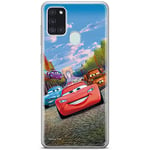 ERT GROUP mobile phone case for Samsung A21s original and officially Licensed Disney pattern Cars 001 optimally adapted to the shape of the mobile phone, case made of TPU