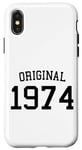 Coque pour iPhone X/XS Original 1974, 50 ans hommes femmes 50e anniversaire