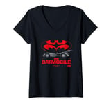 Femme Batman And Robin Batmobile 85th Anniversary T-Shirt avec Col en V