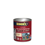 BONDEX - Lasure 2 en 1 Très Haute Protection 8 Ans - Extérieur - Anti-UV/Humidité + Fongicide - Application facile - Séchage rapide - Idéal pour rénover et protéger - Satin - 1L - Incolore