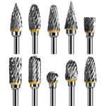File Double Diamond Burr Drill Bits Milling Cutter Rotary Tool For Dremel